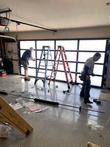 Installation of new garage door and opener by John Chapman, Cal-Western Overhead Doors.